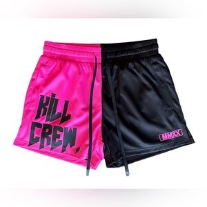 Kill Crew Pink and Black Split Shorts